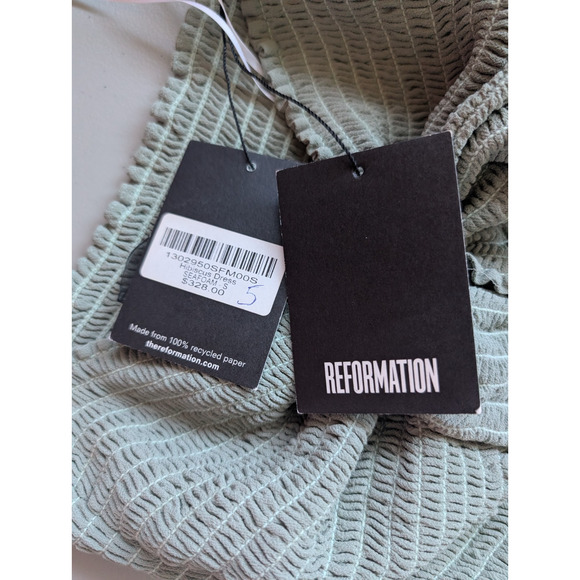 NWD Reformation Hibiscus Maxi Dress Gown Size S Seafoam #2A504 - Picture 8 of 13